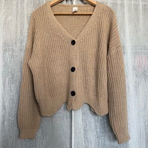 PINKLICIOUS Balloon Sleeve Knit Cardigan Sweater